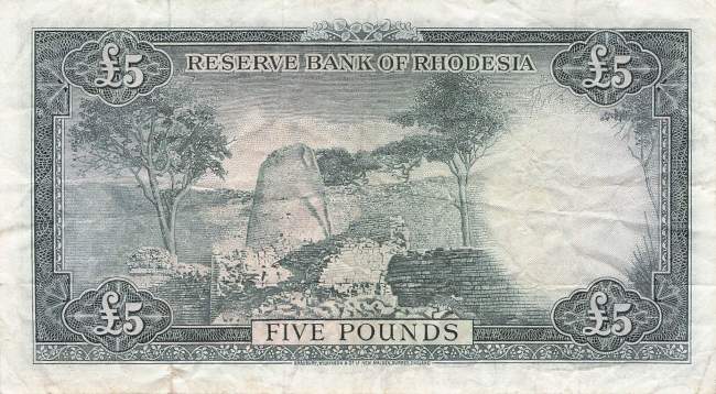 5 Pounds Rhodesien 1964 p26a